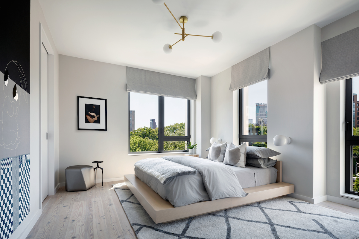 Bedroom with park views