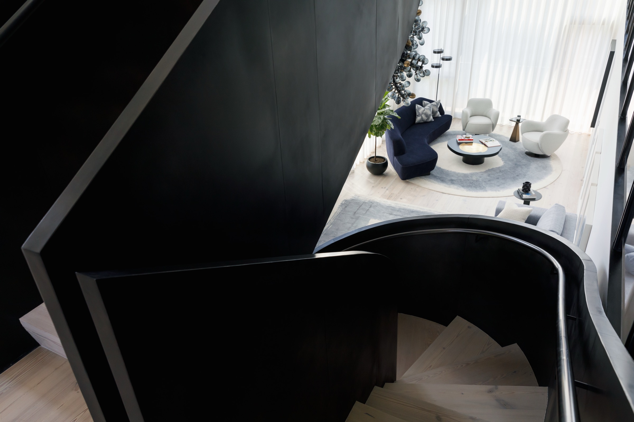 BELT Atelier bronzed steel staircase